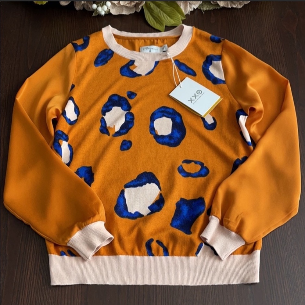 3.1 Phillip Lim for Target Vibrant Orange and Blue Sweater